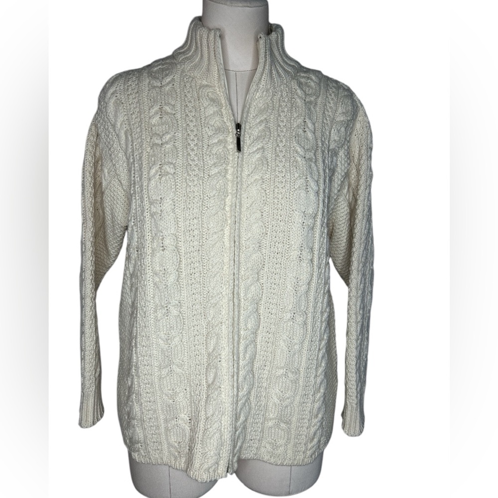 Blarney Woolen Mills fishermen cable knit sweater